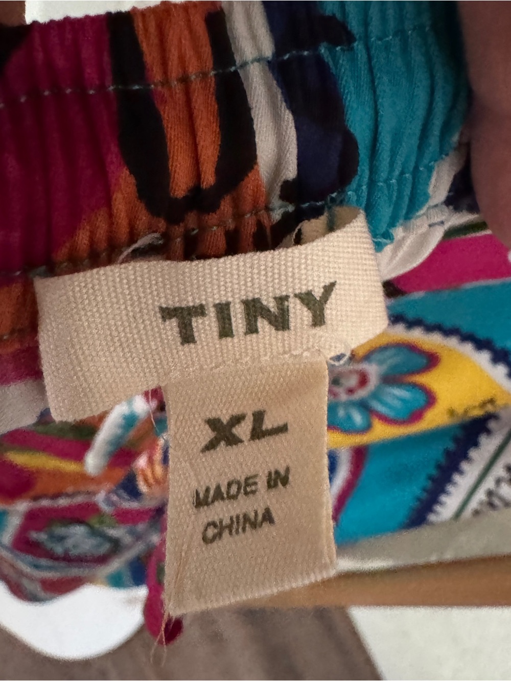 Teal Tropical Stamp-Print Wide Leg Pants - Picture 5 of 5